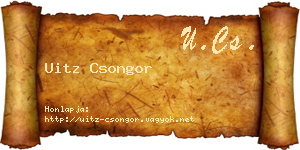 Uitz Csongor névjegykártya